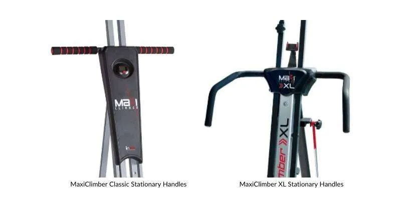 maxiclimber classic vs. xl stationary handles