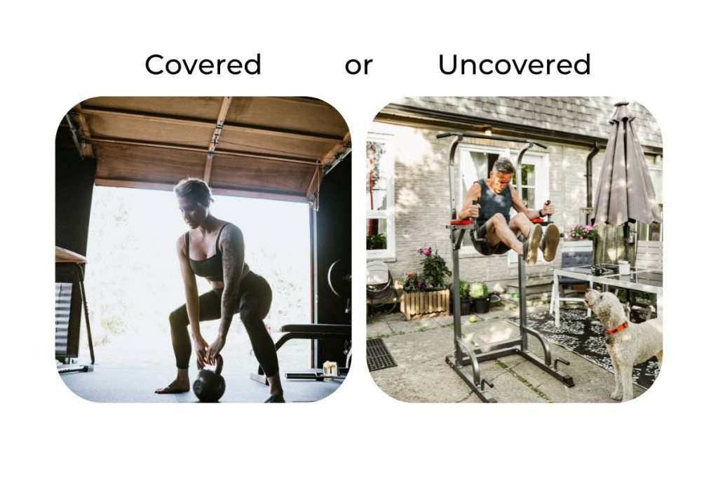 covered or uncovered outdoor gym
